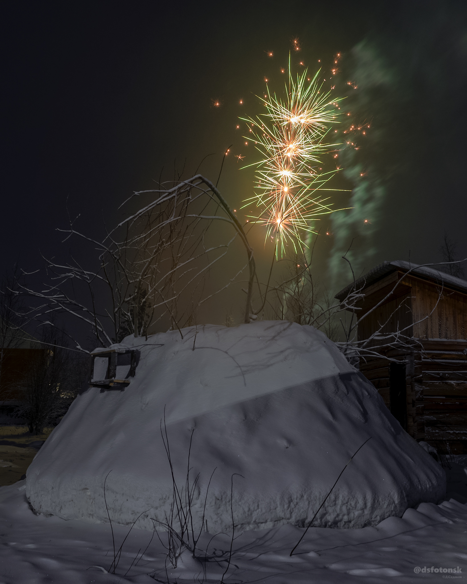 The holiday is coming to us - My, Yakutia, New Year, Suntar, North, Russia, Snow, Fireworks, freezing, Longpost