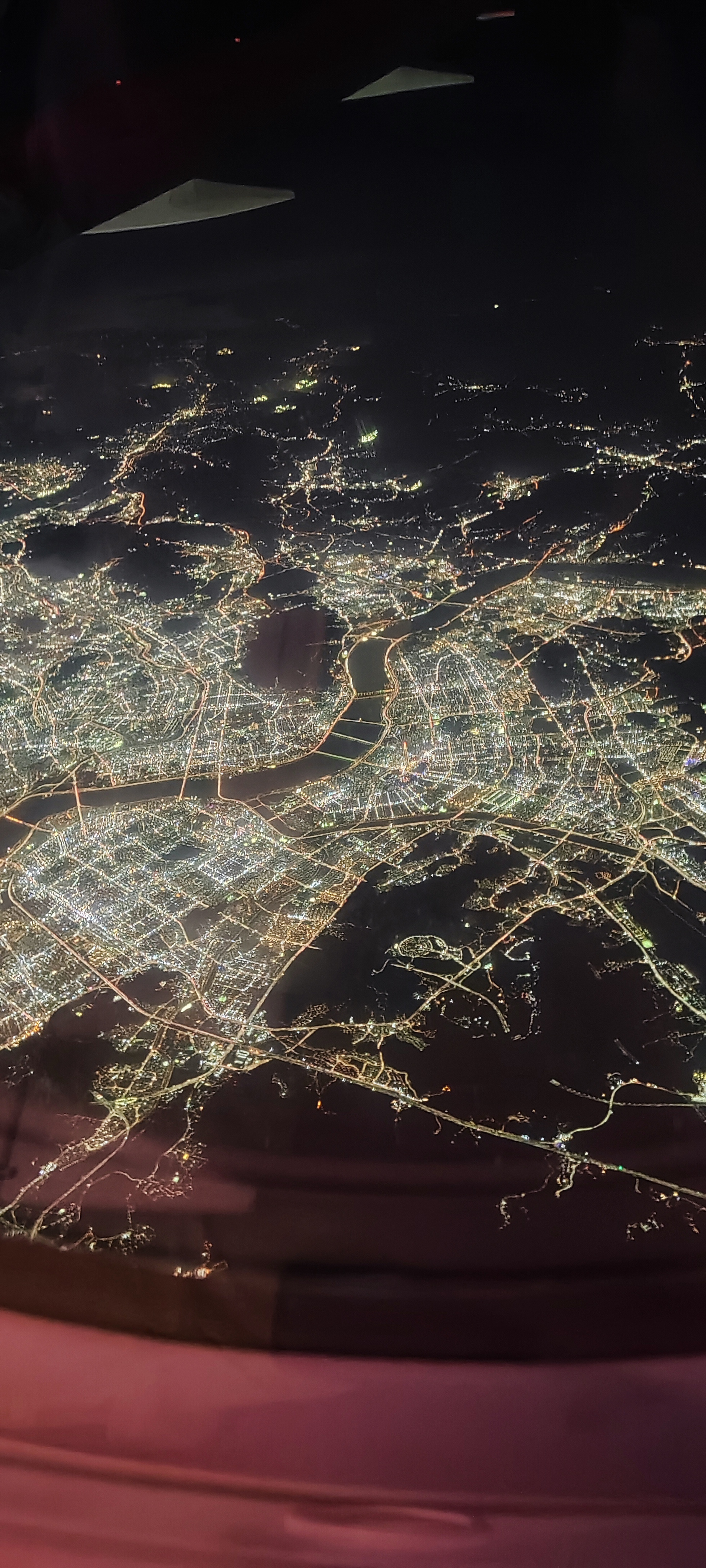 Reply to the post Section Guess the city filmed from the ISS! - My, Heading, Night city, Airplane, Reply to post, Longpost