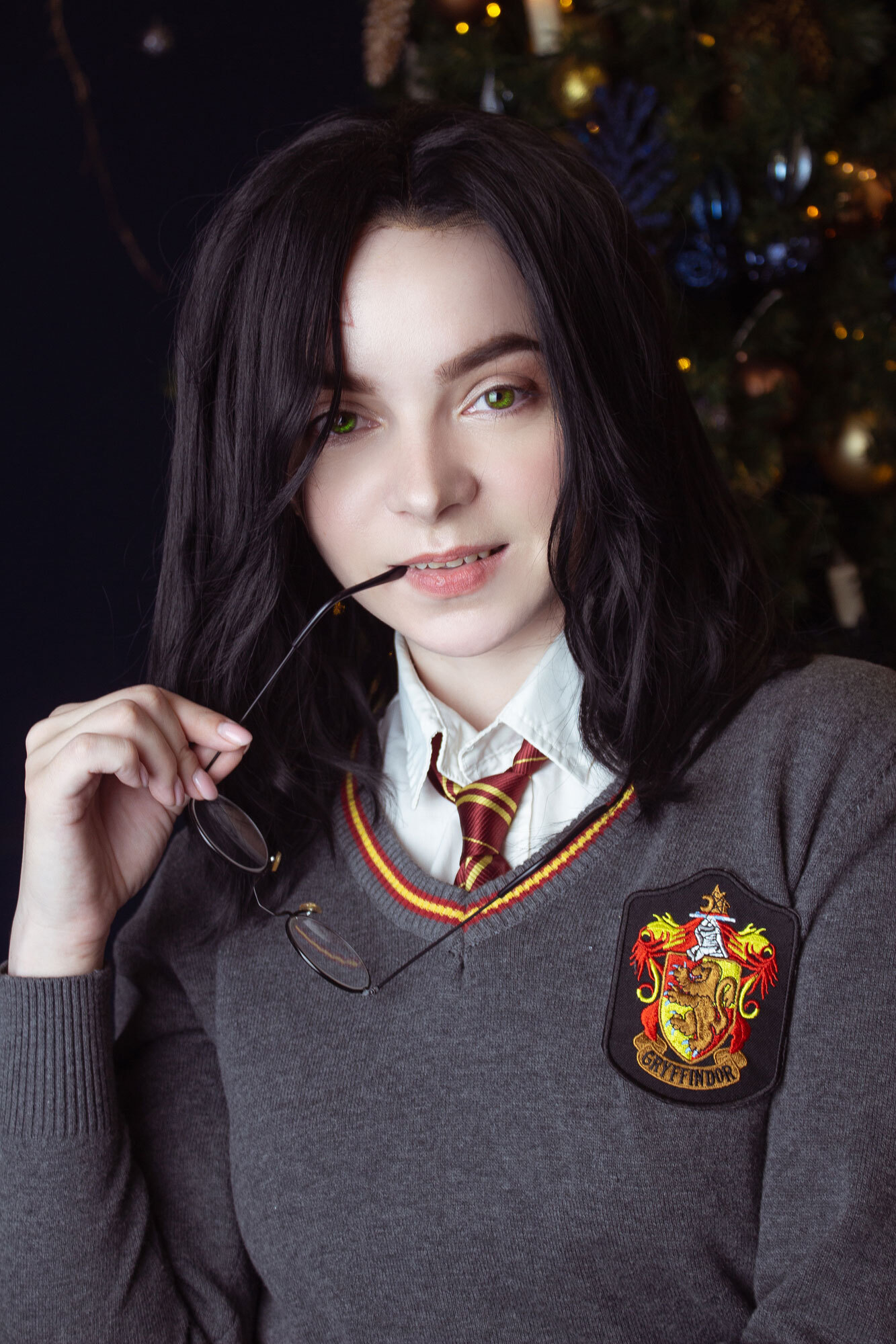 Would you like this version of Potter? - My, Cosplayers, Cosplay, Girls, Stockings, Harry Potter, The photo, Glasses, Magic, Longpost