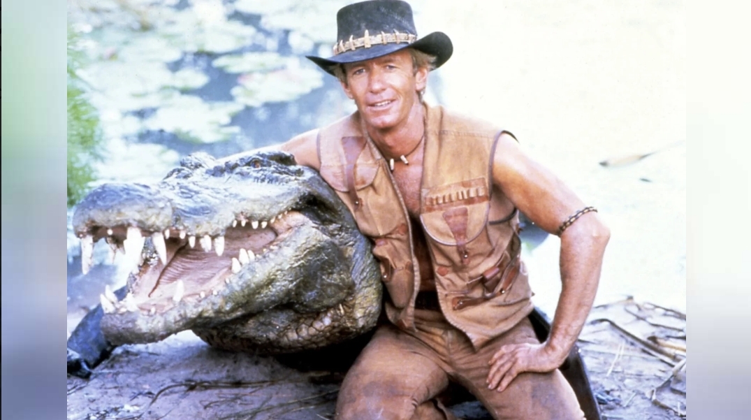 Paul Hogan with a crocodile - The photo, Alligator, Beautiful view, Paul Hogan, Australia, Crocodile Dundee, Crocodiles