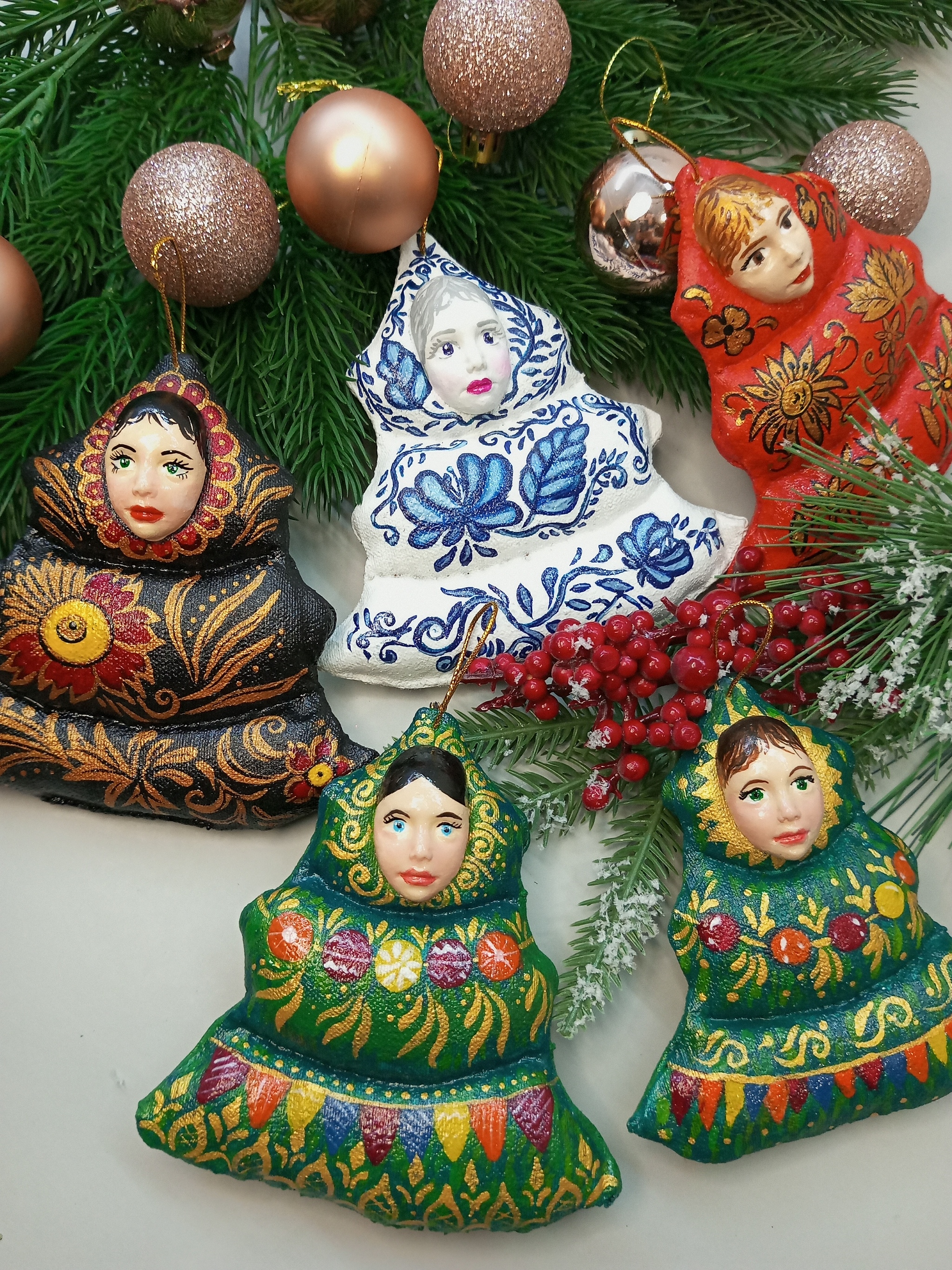 Christmas trees on the Christmas tree))) - New Year, With your own hands, Longpost, Christmas decorations, Handmade, Needlework without process