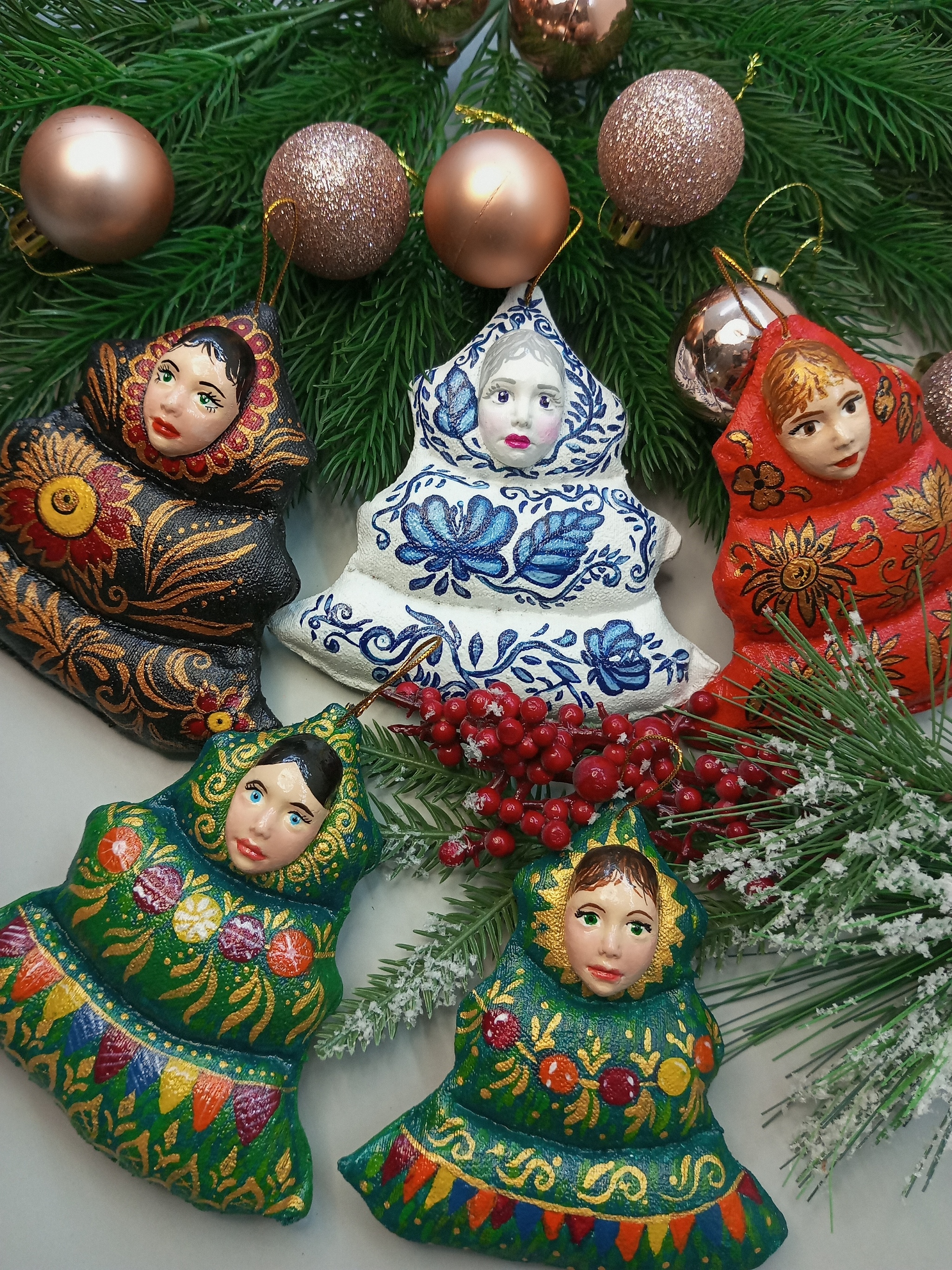 Christmas trees on the Christmas tree))) - New Year, With your own hands, Longpost, Christmas decorations, Handmade, Needlework without process