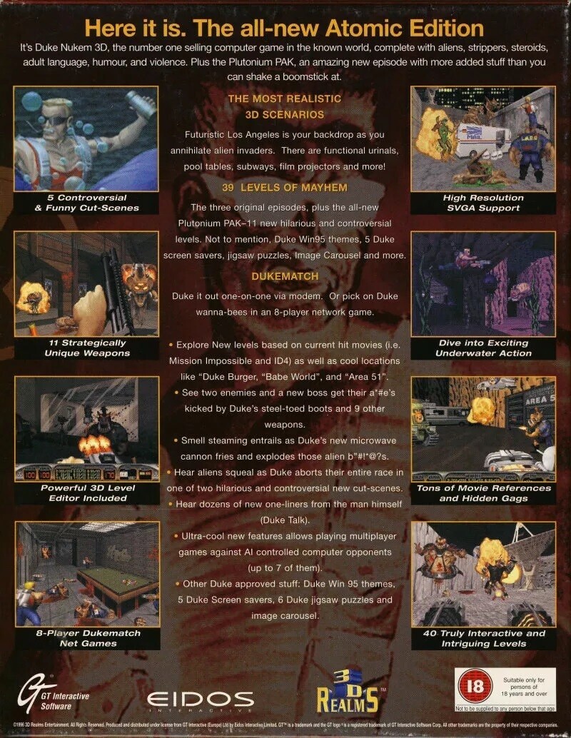 Новый взгляд на старые игры. Часть 4. Duke Nukem 3D (1996) + add-ons + EDuke32 (source-port) - Моё, Duke Nukem 3D, Duke Nukem Forever, Руководство, YouTube, Видео, Длиннопост