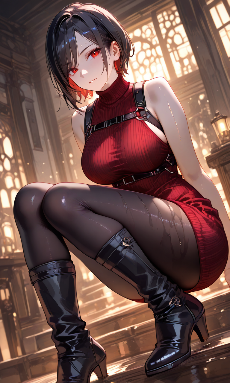 Ада Вонг из Резидента - Моё, Ada Wong, Resident Evil, Девушки, Anime Art, Арты нейросетей, Длиннопост