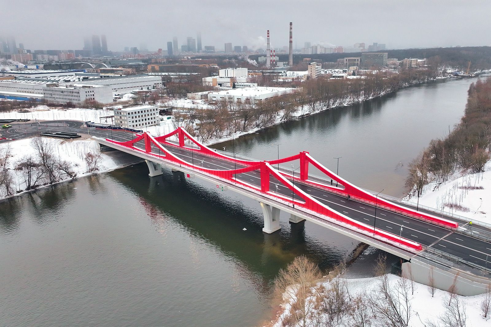 A new 231-meter-long bridge has opened across the Moscow River - Bridge, Building, Road, Transport, Moscow, news