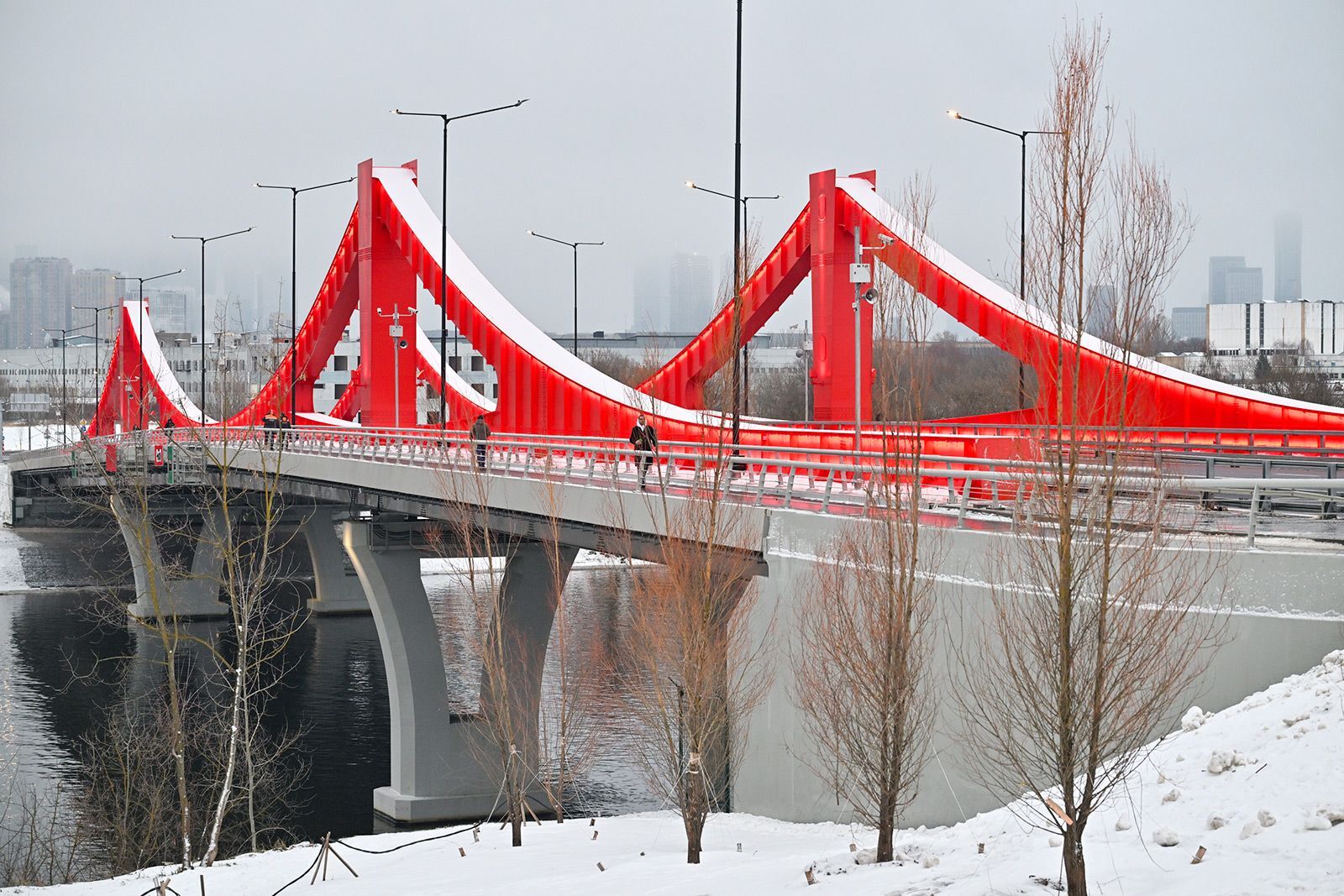 A new 231-meter-long bridge has opened across the Moscow River - Bridge, Building, Road, Transport, Moscow, news