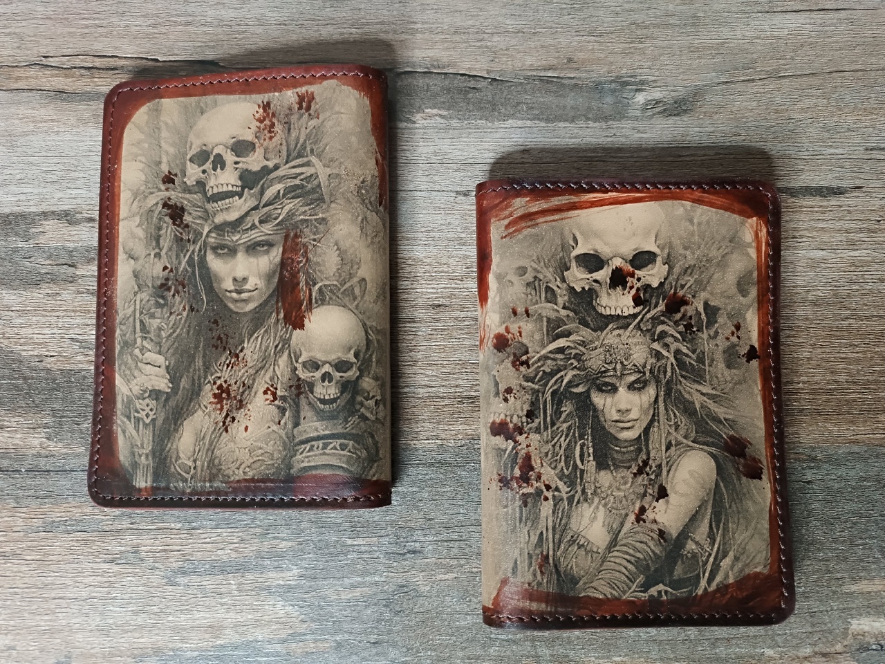 Darkness is coming! - My, Accessories, Leather, Workshop, Cover, Sewing, Gothic, Needlework without process, Leather products