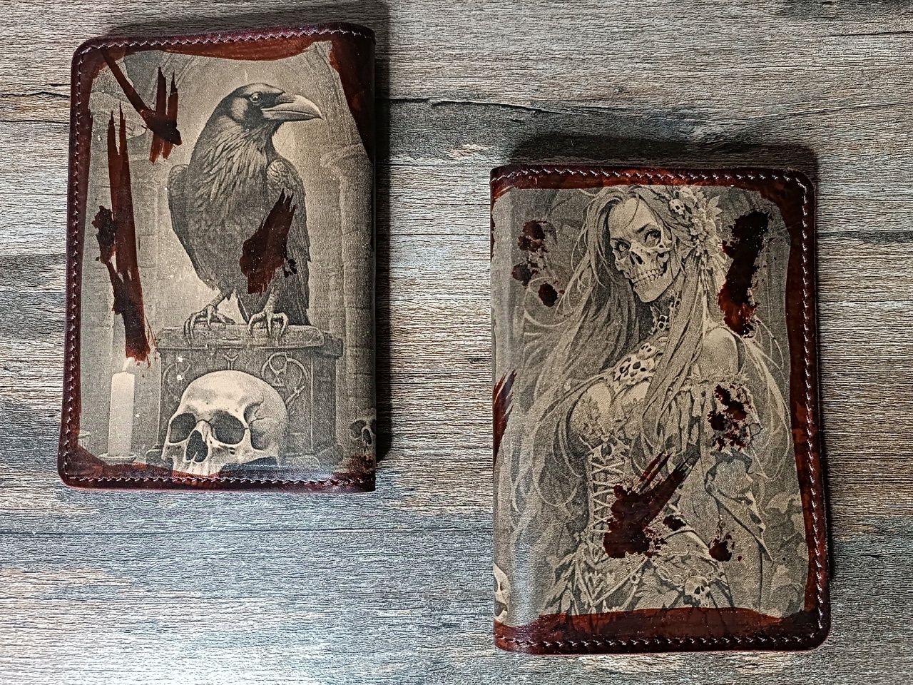 Darkness is coming! - My, Accessories, Leather, Workshop, Cover, Sewing, Gothic, Needlework without process, Leather products