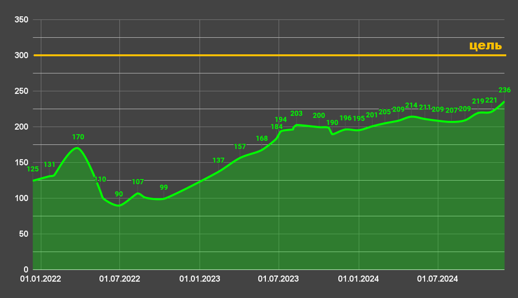 The same “early retiree” from Pikabu. Results of 2024 and report for 6 years - My, Finance, Inflation, Rise in prices, Economy, Money, Investments, Pension, Early retirement, Longpost