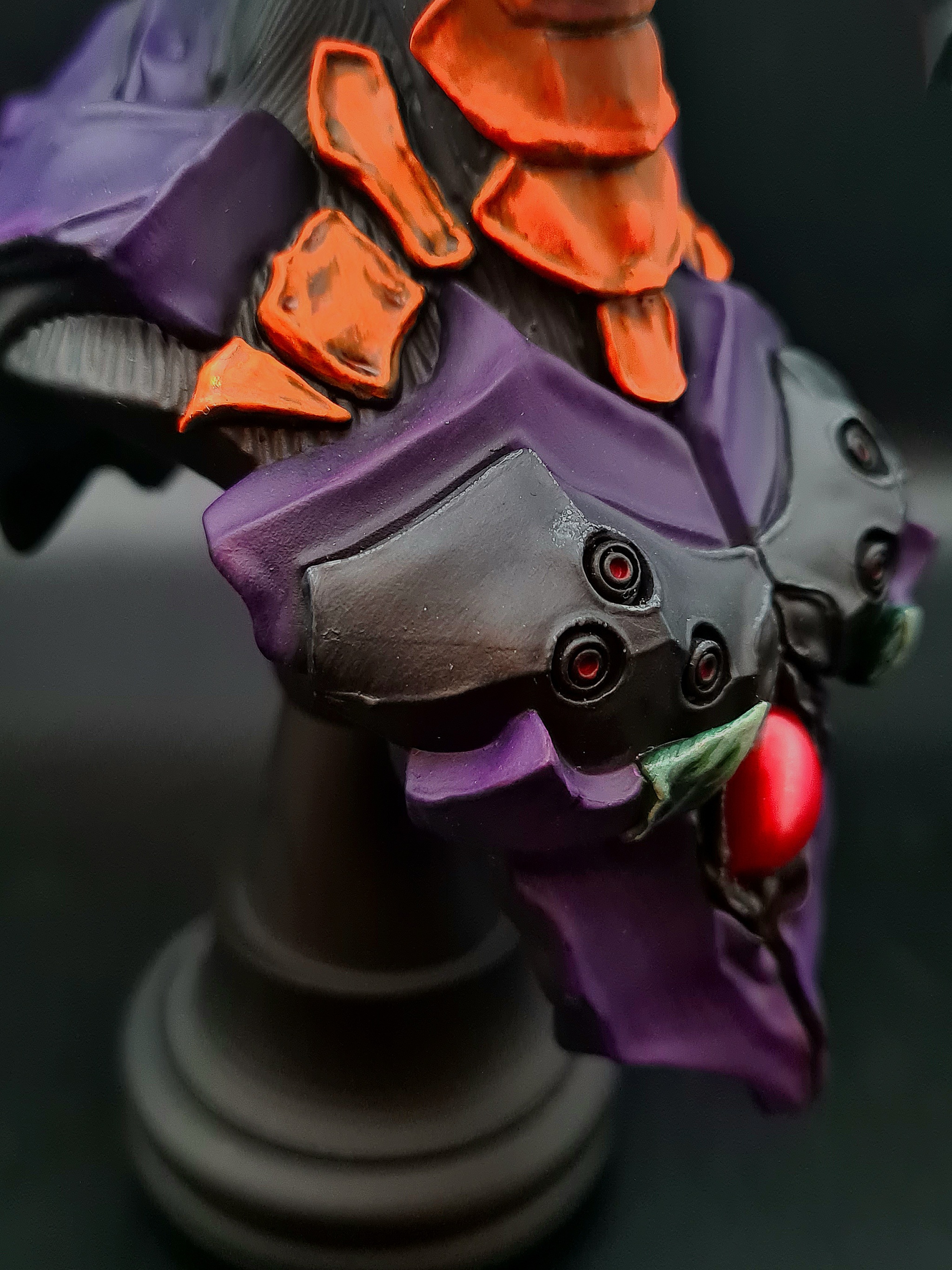 Eva 01 - My, Painting, Miniature, Anime, Figurines, Painting, 3D печать, 3D printer, Scale model, Video, Longpost